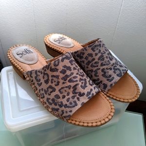 Sofft leather sandals 7m, leopard print, Nalanie